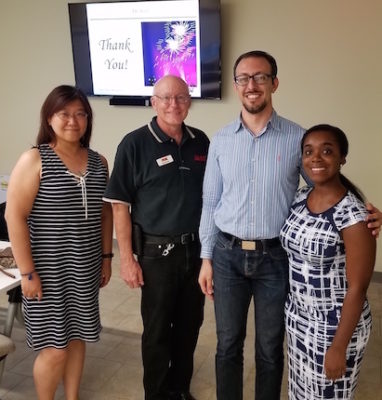 Jin Liang, Lloyd Johnson (instructor), Masoud Golshadi, and Eunice Awuah