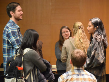 networking at the Careers Beyond Academia Industry career panel