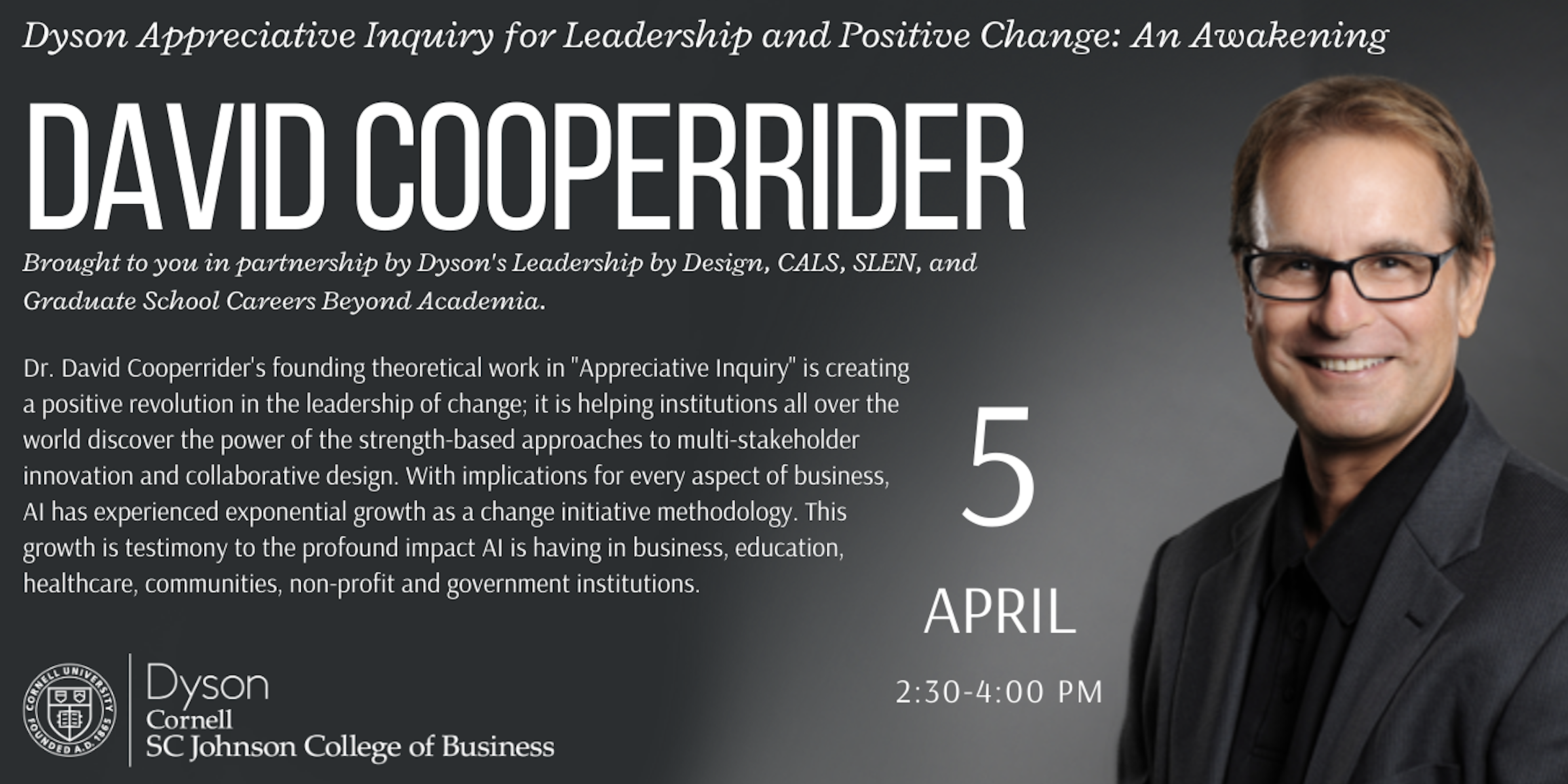 David Cooperrider Appreciative Inquiry workshop