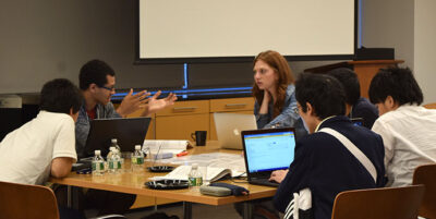 working group of students at a table