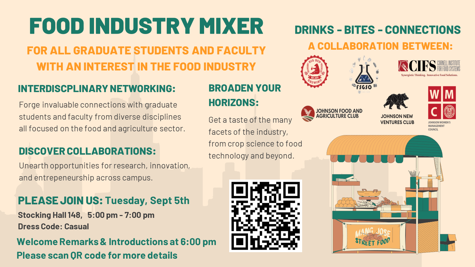 Food Industry Mixer September 5, 5-7 p.m.