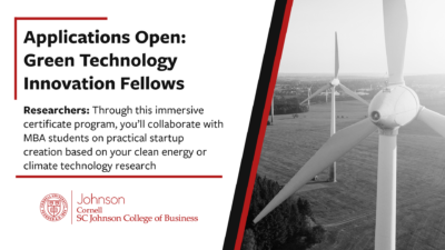 Green Technology Innovation Fellows info slide